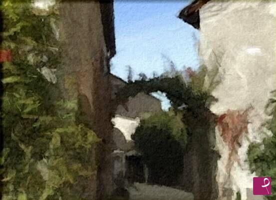 quadri in vendita online - Scorcio medievale