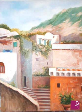 quadri in vendita online - Scorcio mediterraneo