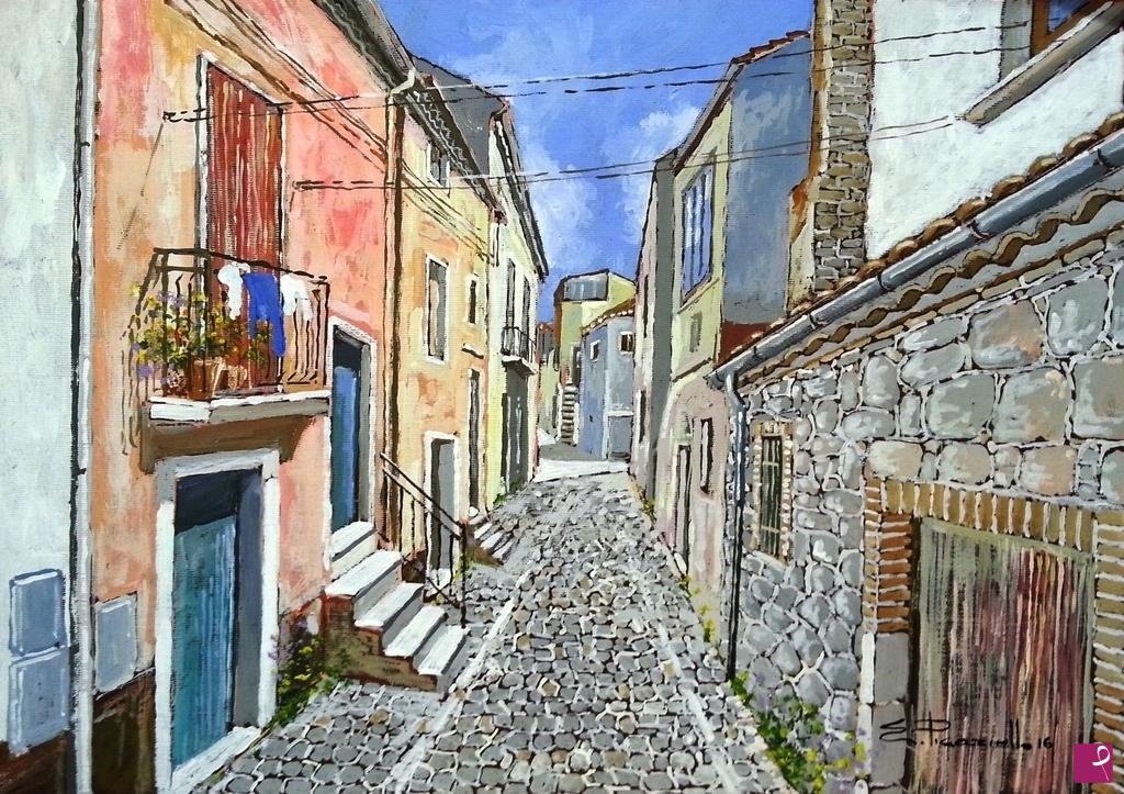 quadri in vendita online - Scorcio Orsara di Puglia Fg