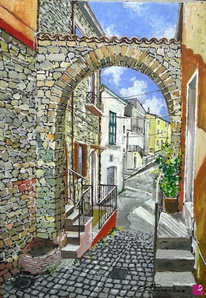 quadri in vendita online - Scorcio Orsara di Puglia Fg