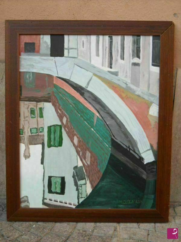 quadri in vendita online - Scorcio veneziano riflesso