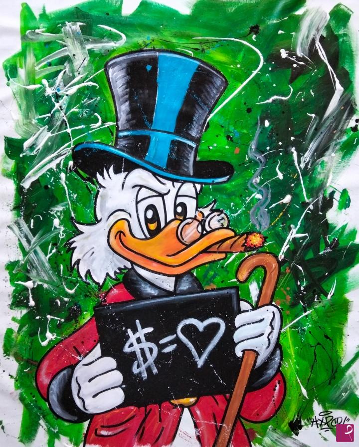 quadri in vendita online - Scrooge McDuck - Money & Love