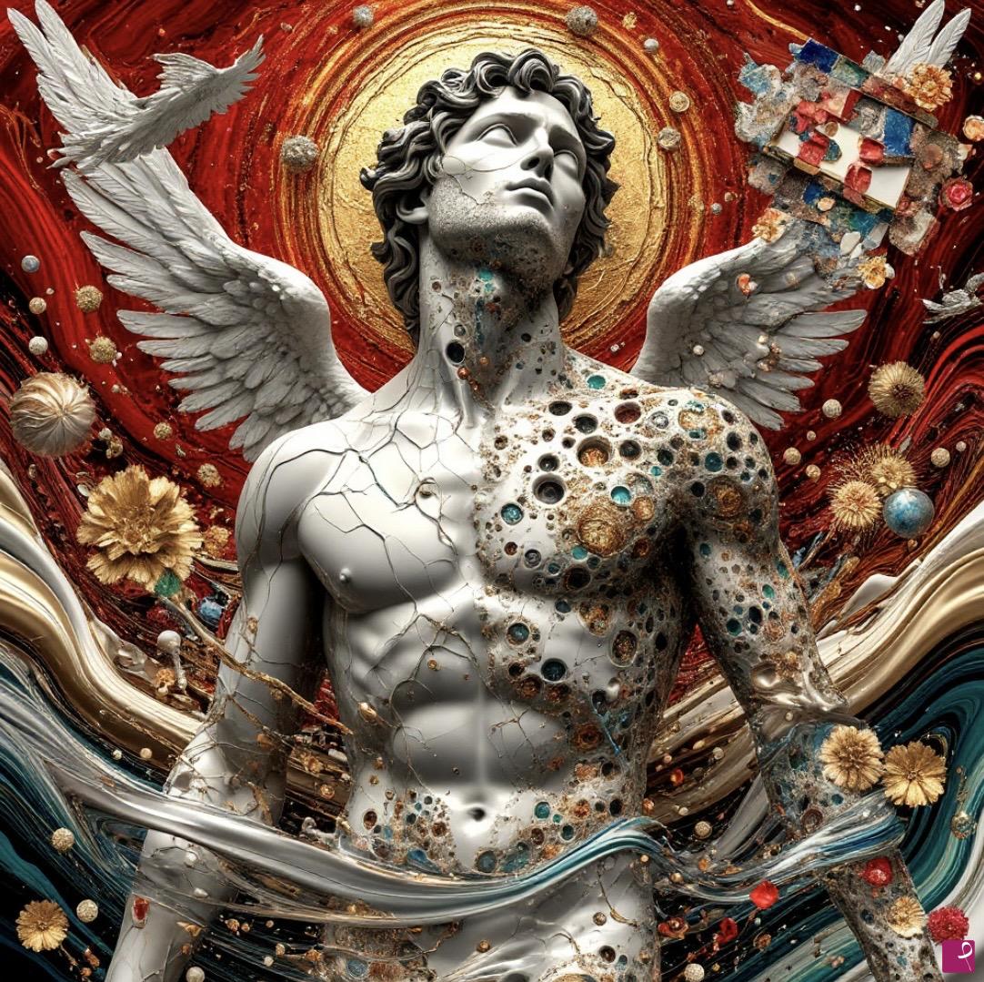 quadri in vendita online - Sculpture of an Atlantean angel