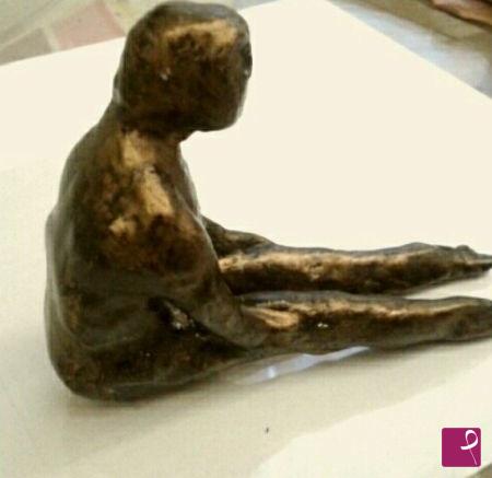 quadri in vendita online - scultura statua pregio COZZANI   "HOMBRE GINNASTA BRONZO" pezzo 1/5 