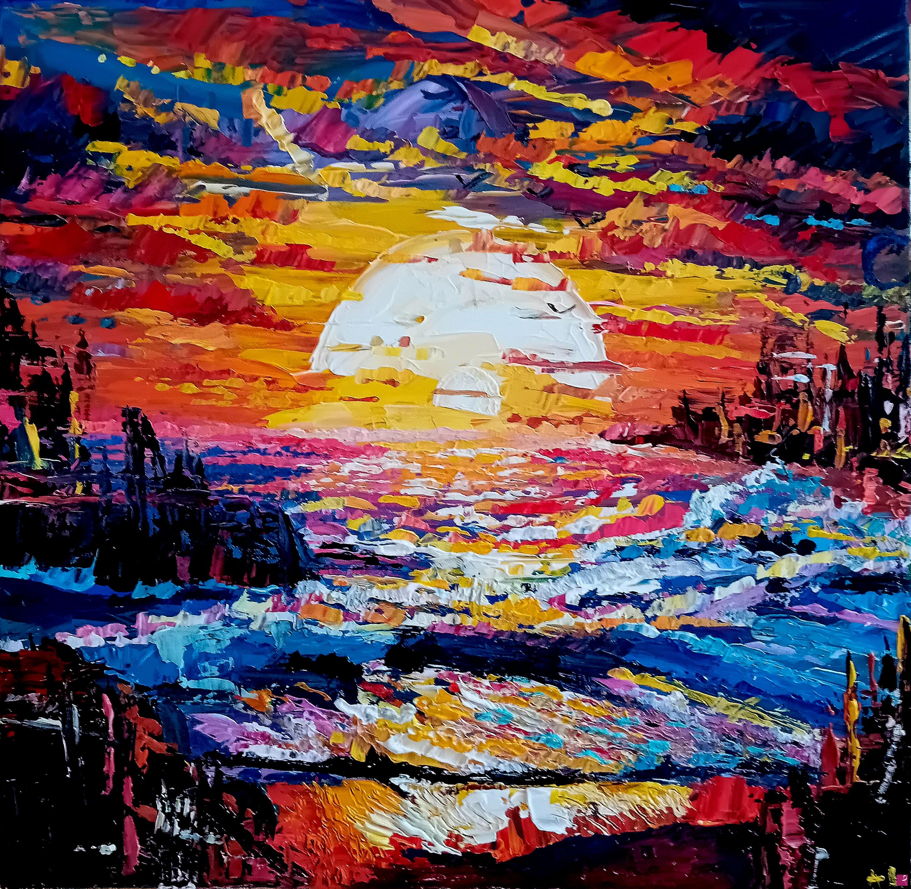 quadri in vendita online - Sea sunset 