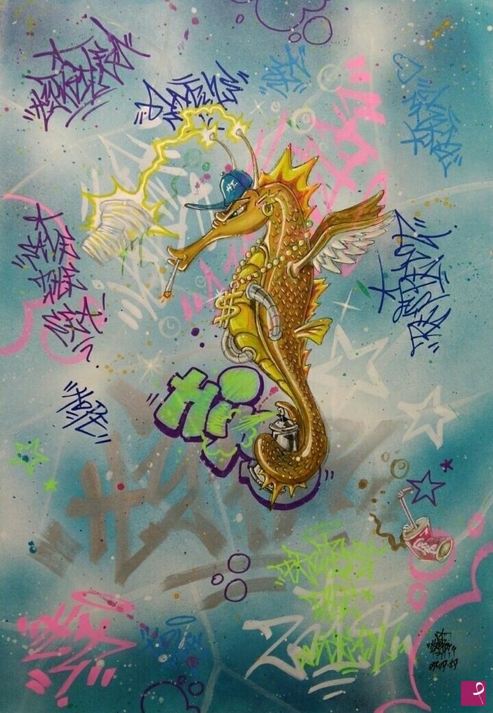 quadri in vendita online - Seahorse save the sea