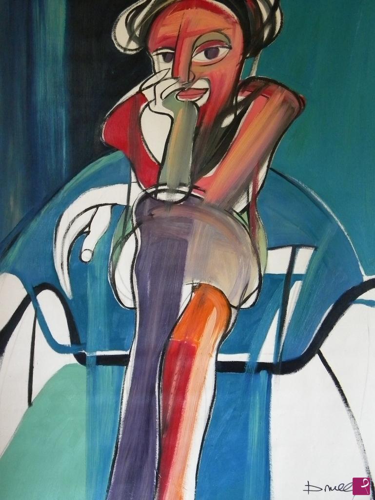 quadri in vendita online - Seated woman