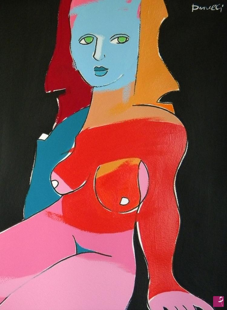 quadri in vendita online - Seated woman