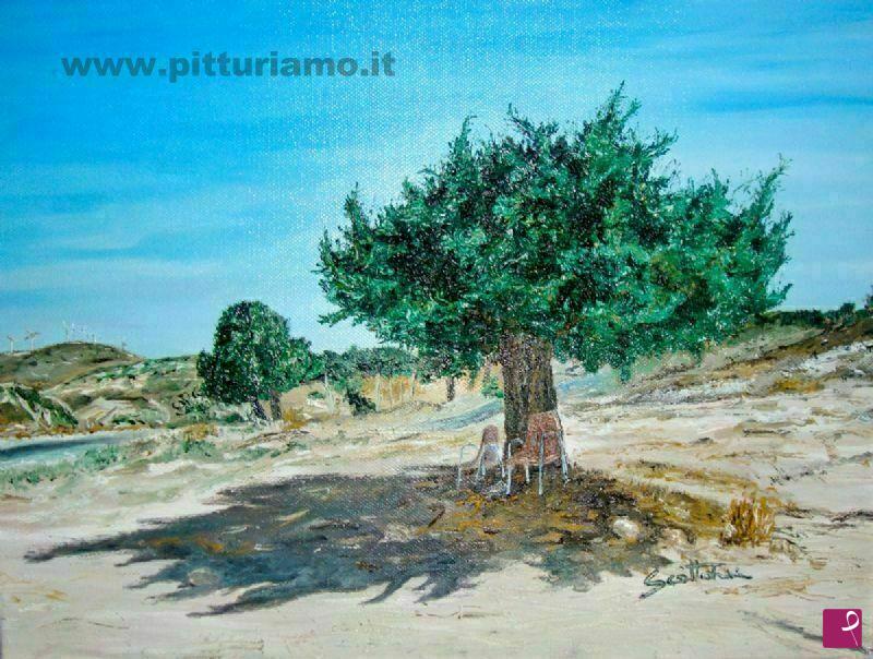 quadri in vendita online - sedie all'ombra