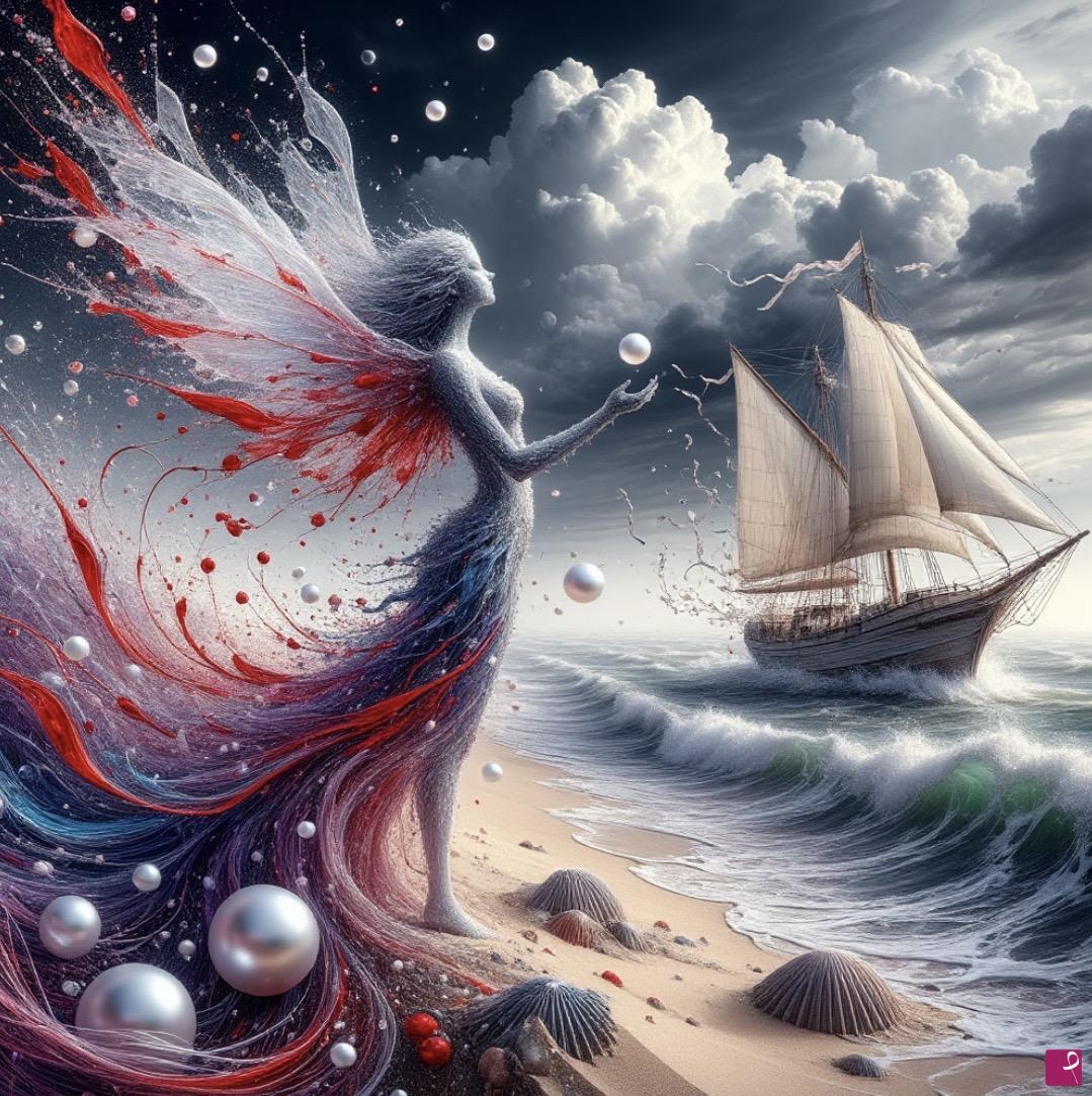 quadri in vendita online - Seeing off a sailboat