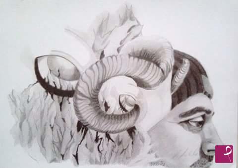 quadri in vendita online - Self-portrait "Ariete"