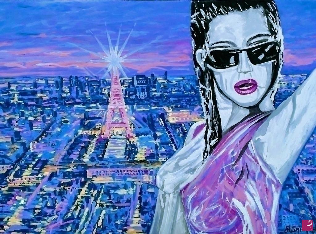 quadri in vendita online - Selfi a Parigi