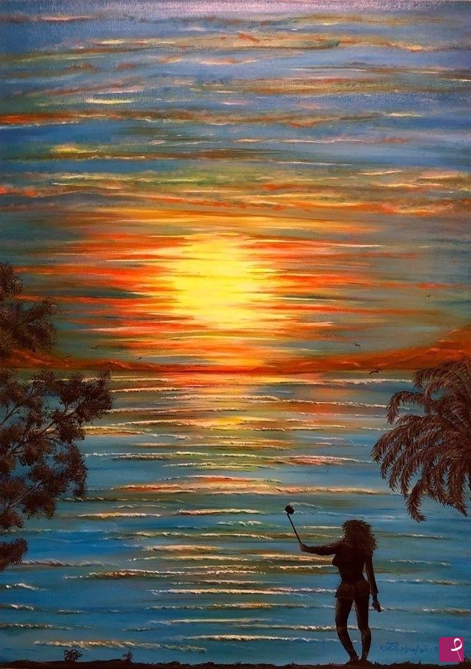 quadri in vendita online - Selfie - Olio su Tela 50x70