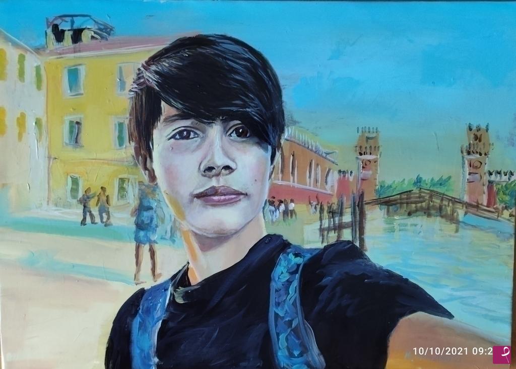 quadri in vendita online - Selfie a Venezia