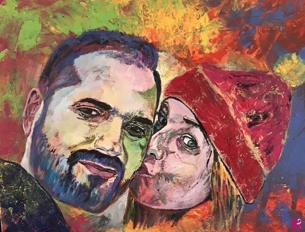 quadri in vendita online - Selfie al bacio