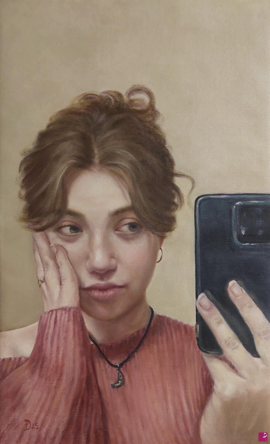 quadri in vendita online - Selfie allo specchio