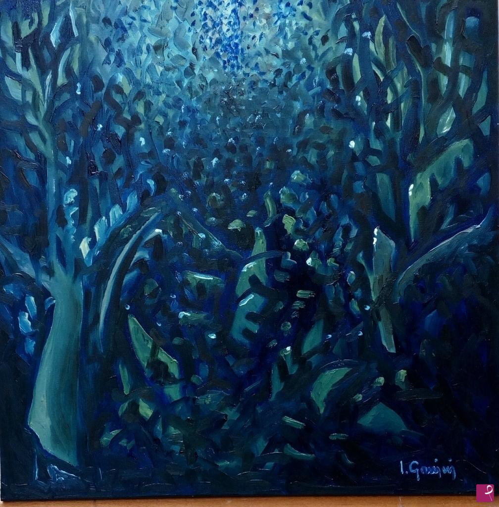quadri in vendita online - Selva blu