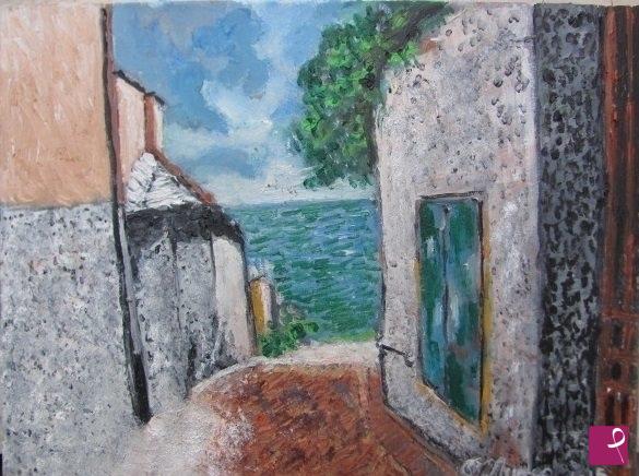 quadri in vendita online - Sentiero al mare