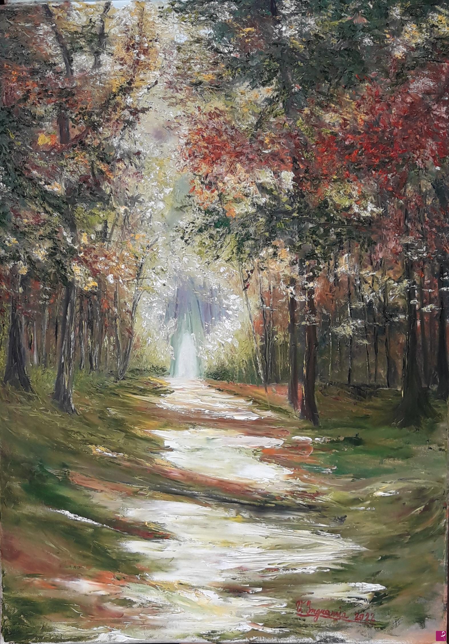 quadri in vendita online - Sentiero nel bosco