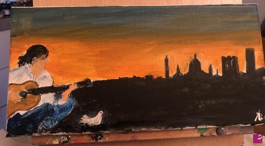 quadri in vendita online - serenata al tramonto
