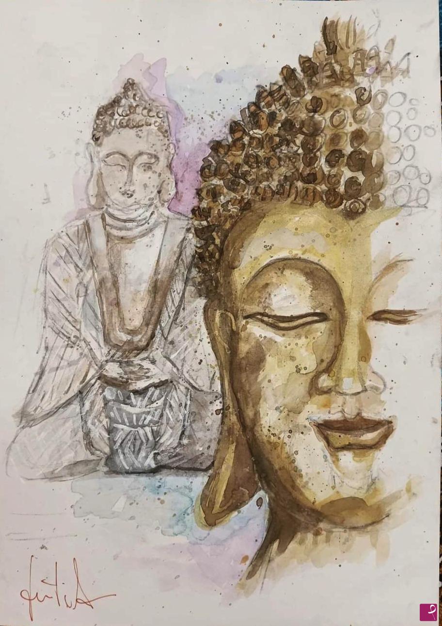 quadri in vendita online - serie acquerelli "Buddha"