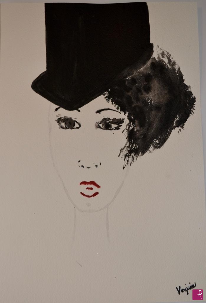 quadri in vendita online - serie: DONNA CON CAPPELLO 3