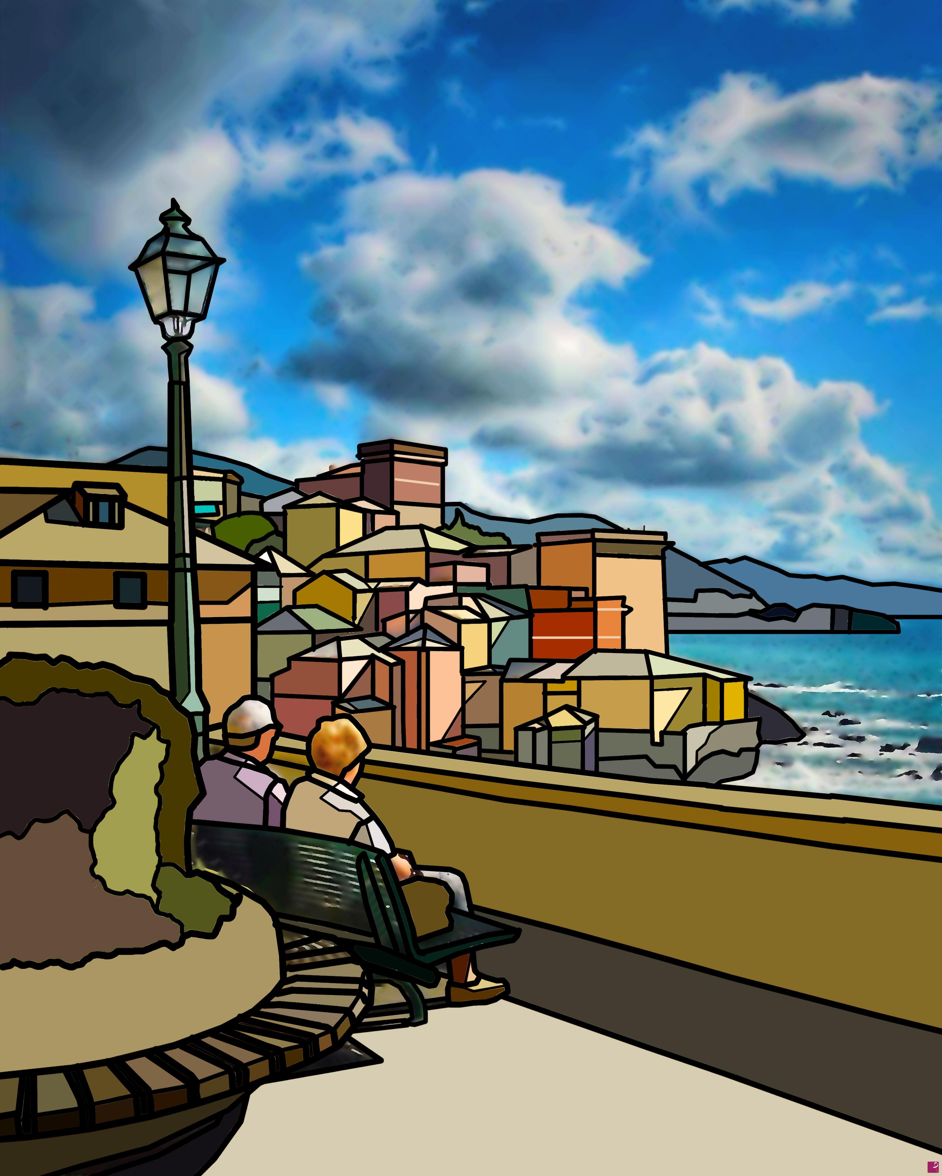quadri in vendita online - Sguardo da Boccadasse