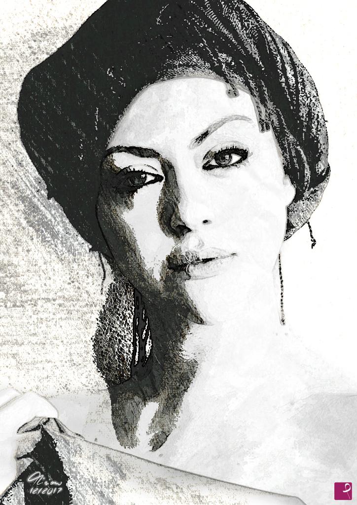 quadri in vendita online - Sguardo di Donna B/N