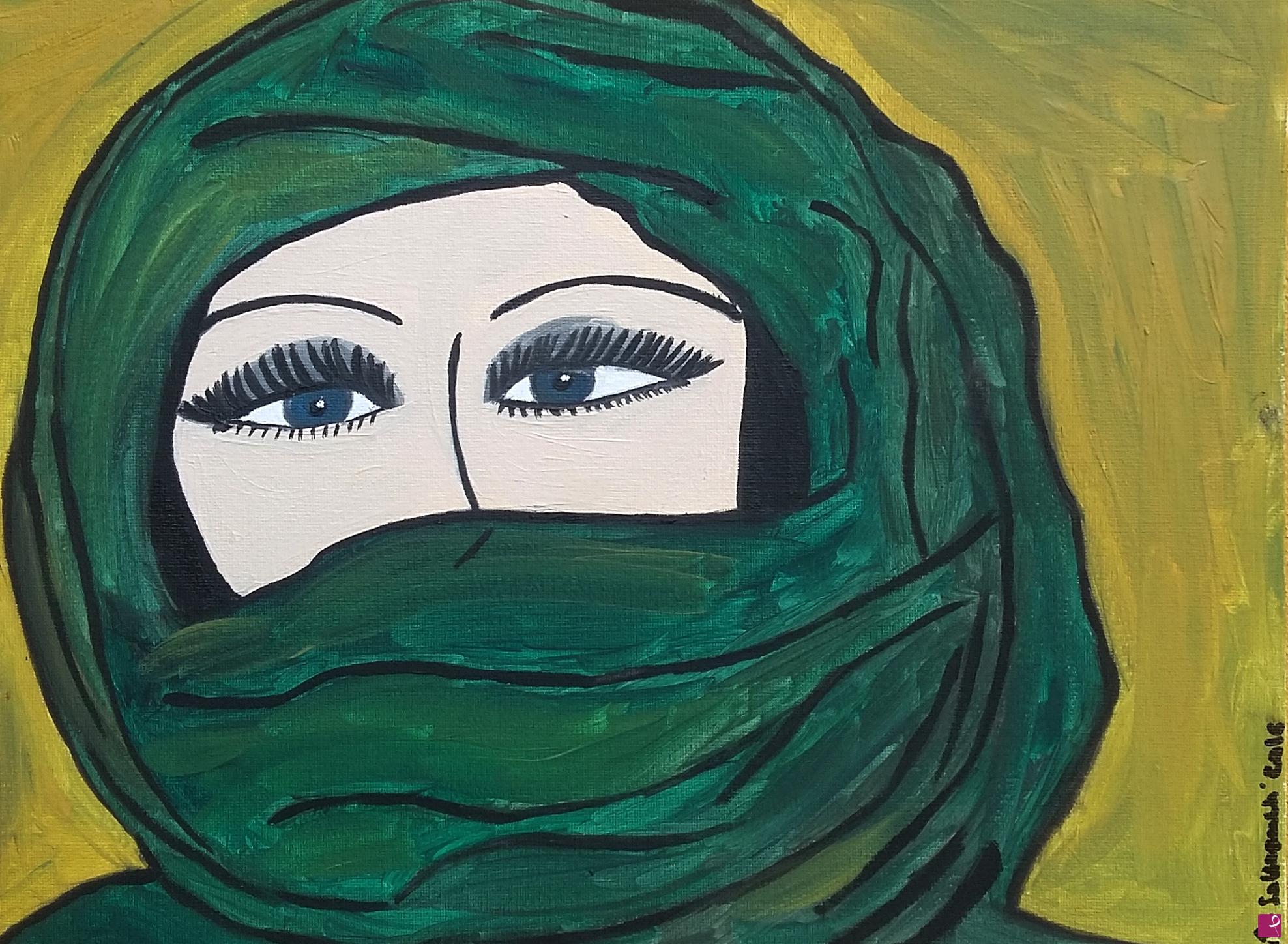 quadri in vendita online - "Sguardo" olio su cartone telato 30x40