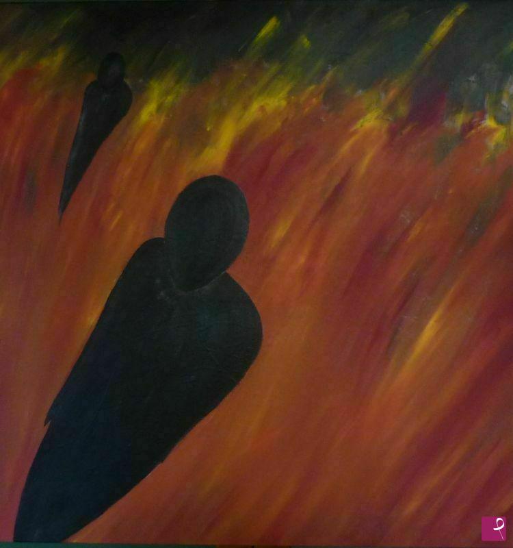 quadri in vendita online - Shadows in the fields