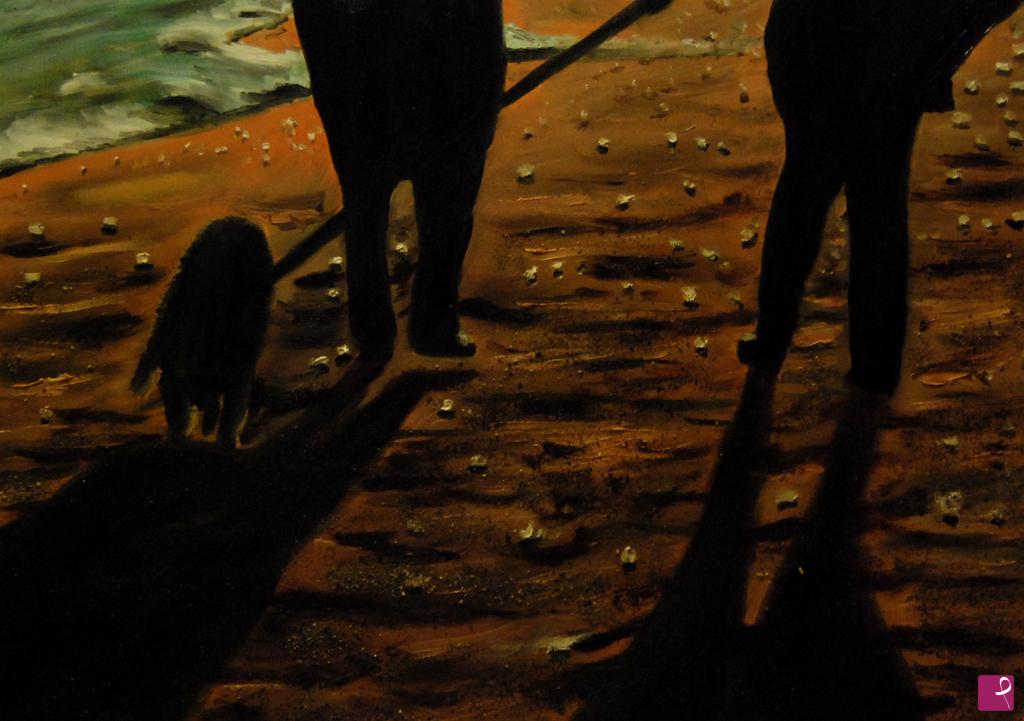 quadri in vendita online - Shadows on the beach