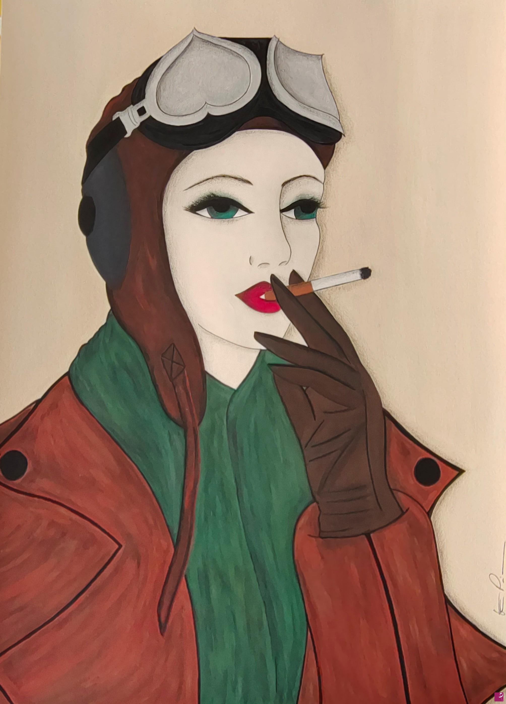 quadri in vendita online - She's the Pilot.