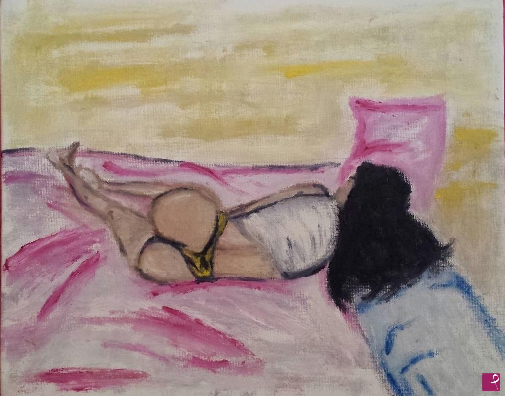 quadri in vendita online - Shhh!! She is sleepping||