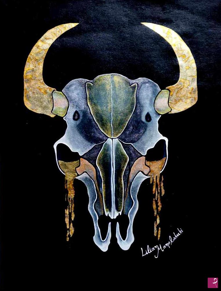 quadri in vendita online - Shiny Skull