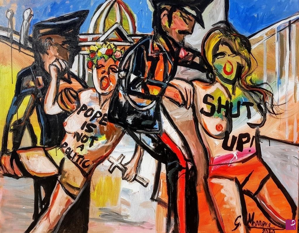 quadri in vendita online - "Shut up!"