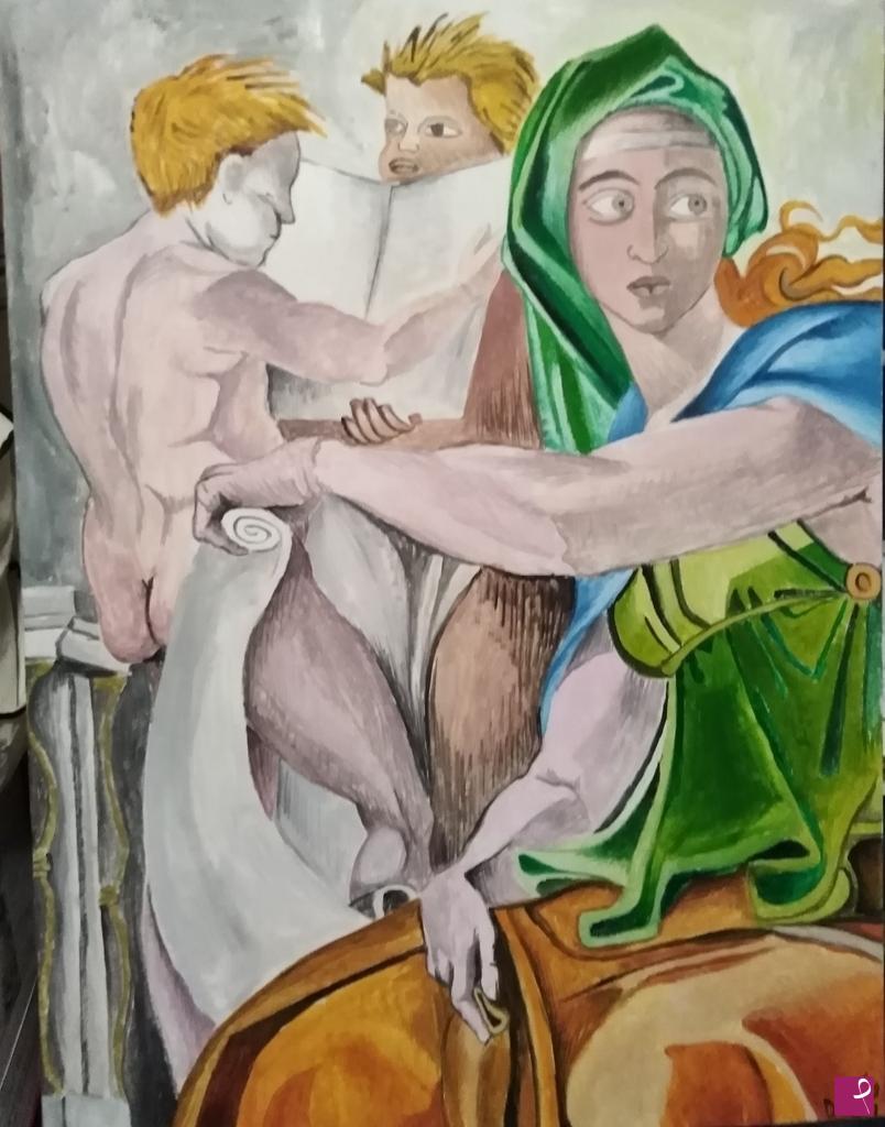 quadri in vendita online - Sibilla di Michelangelo 