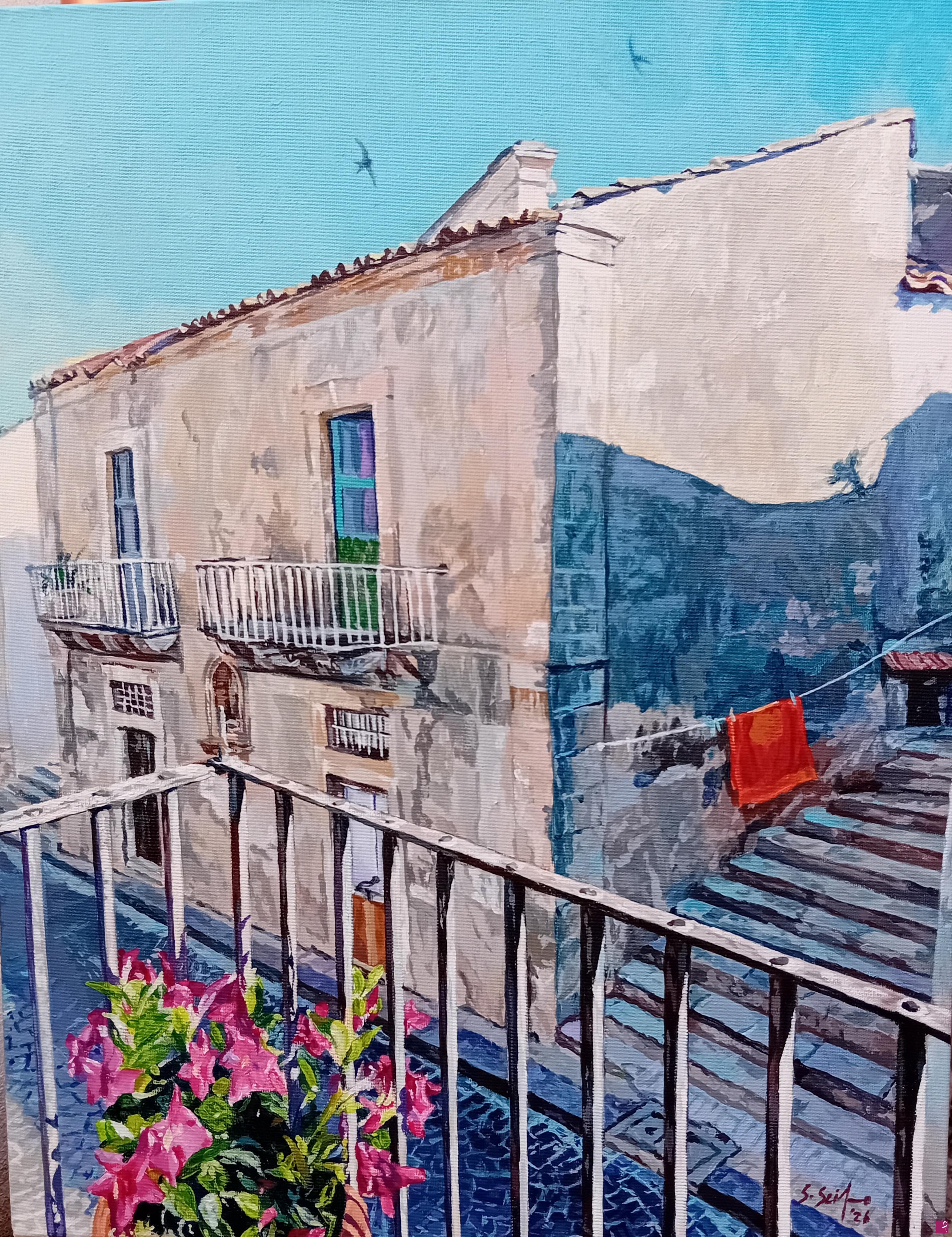 quadri in vendita online - Sicilia- dal balcone a Noto 