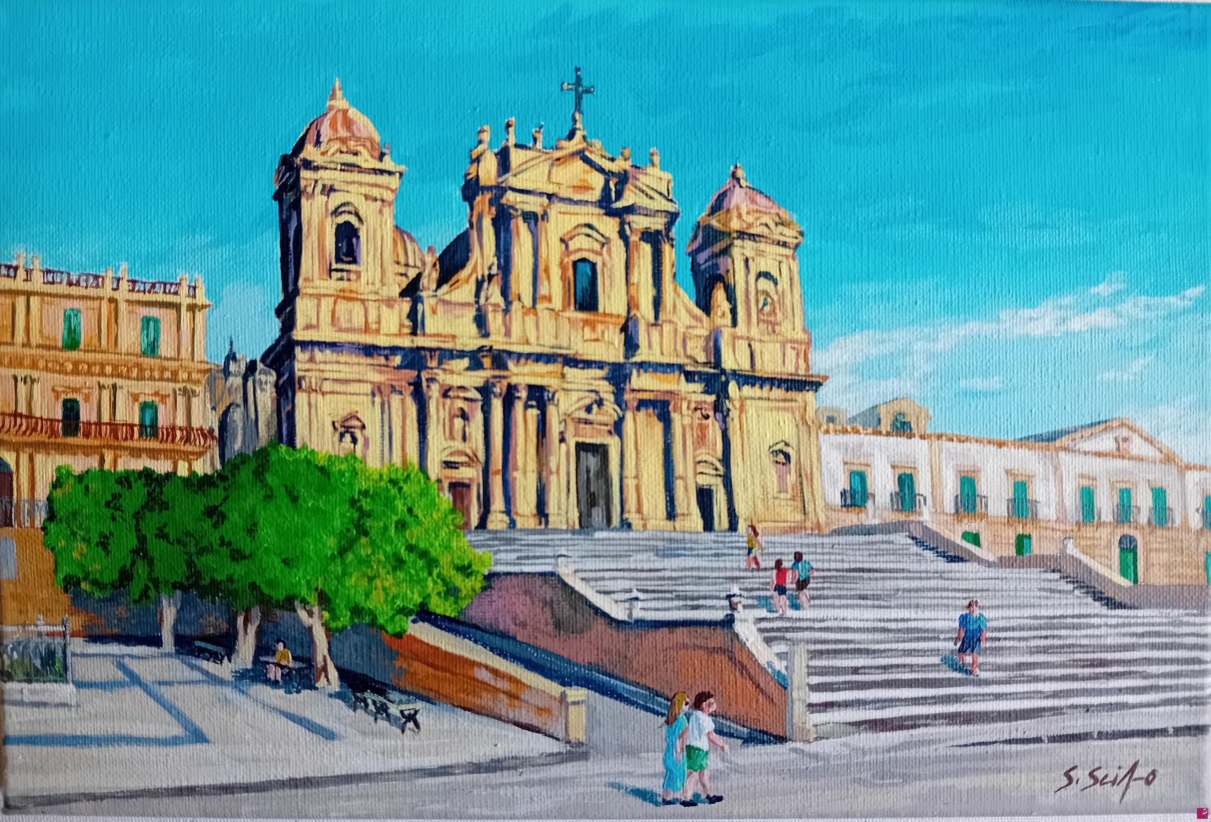 quadri in vendita online - Sicilia, cattedrale di Noto.