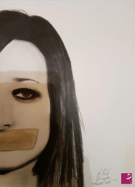 quadri in vendita online - silence - contro la violenza sulle donne