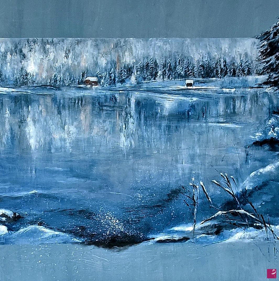 quadri in vendita online - Silenzio e magia...Lago di Fusine