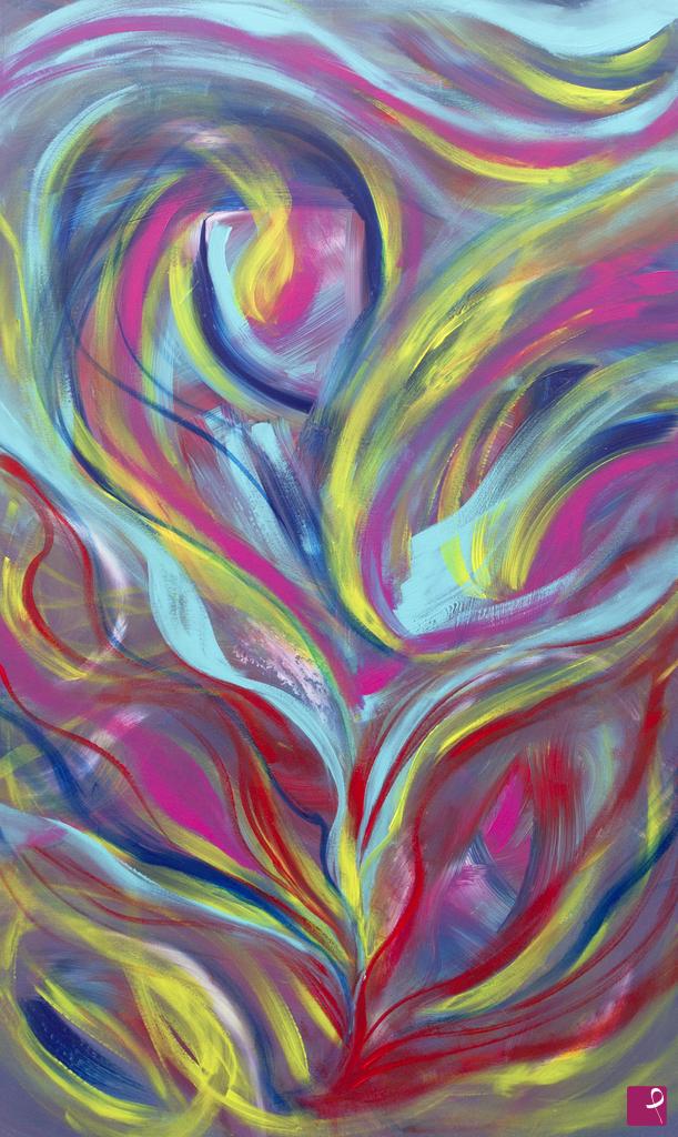 quadri in vendita online - Singing flower, 60x100 cm