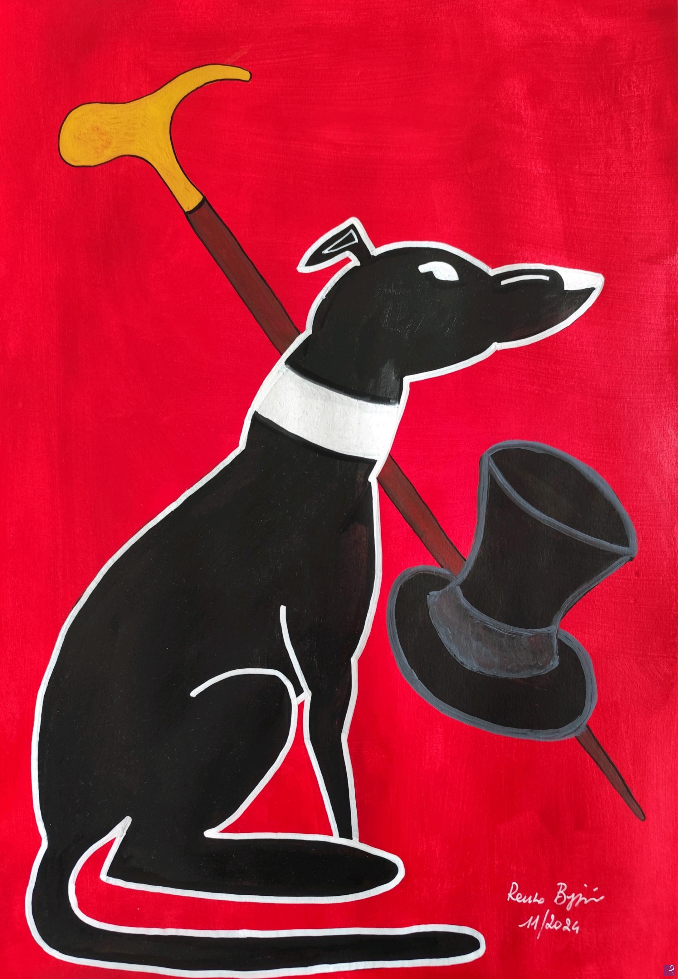quadri in vendita online - Sir Black Greyhund 