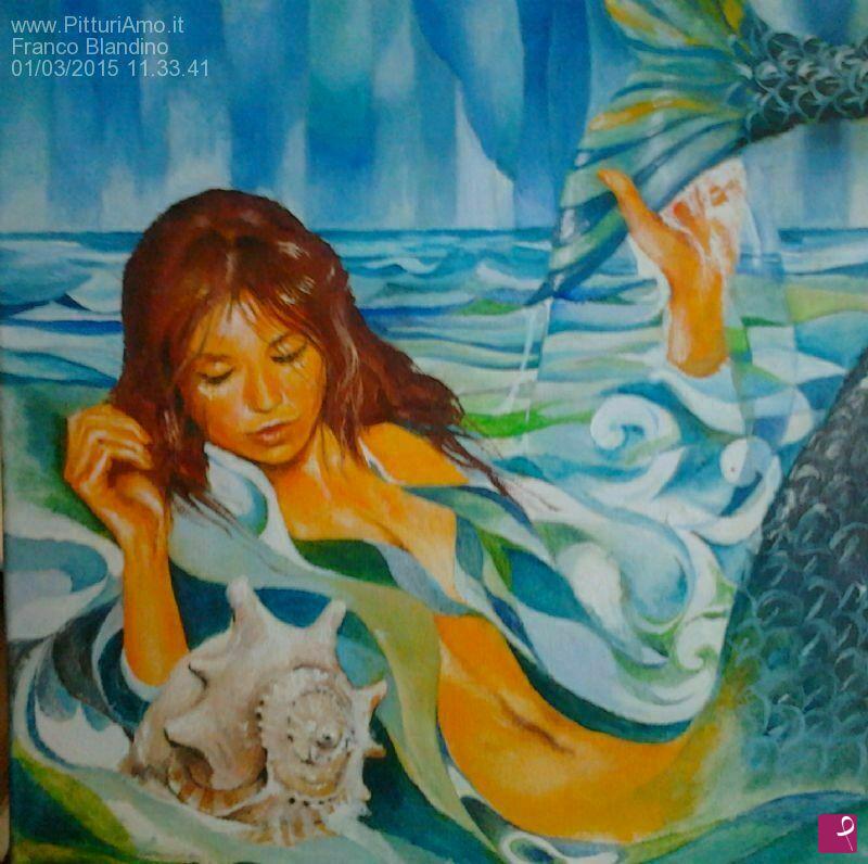 quadri in vendita online - Sirena - l'abbraccio del mare