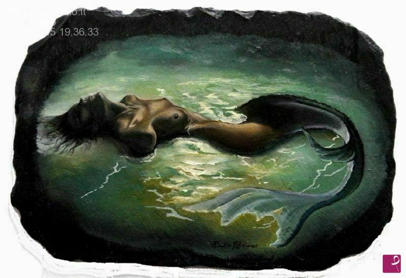 quadri in vendita online - Sirena spiagggiata