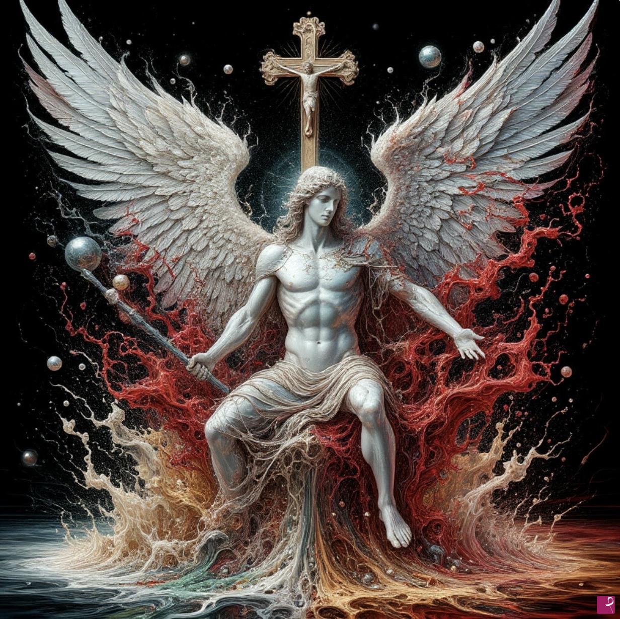 quadri in vendita online - Sitting angel