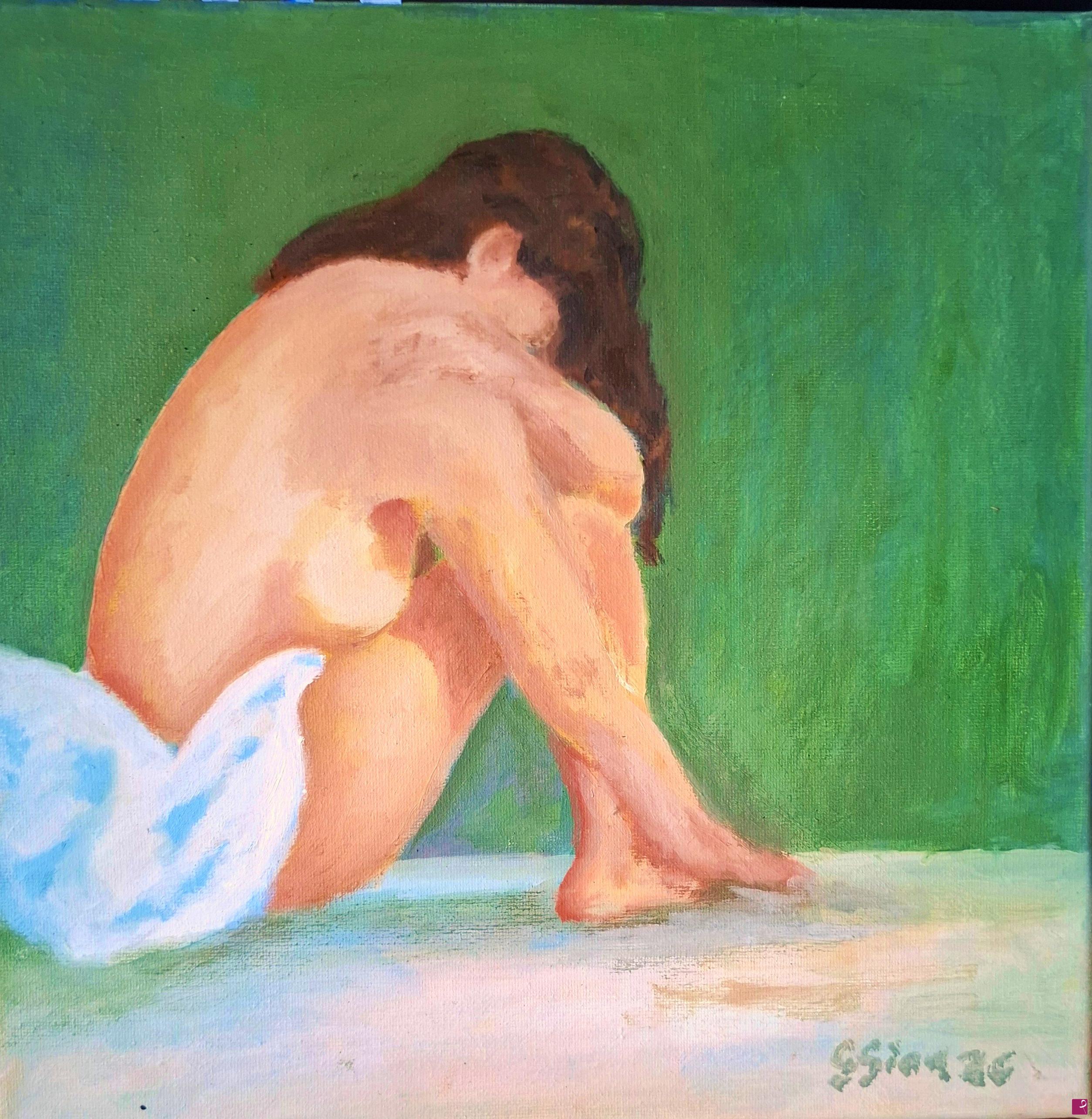 quadri in vendita online - Sitting girl #2
