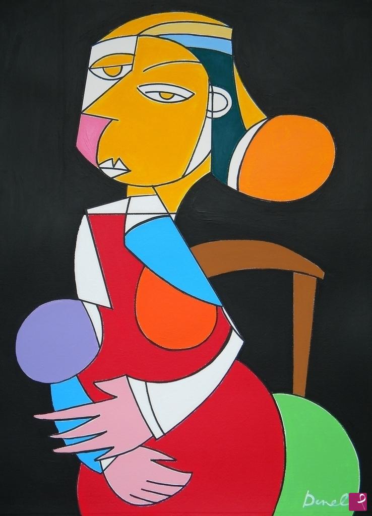 quadri in vendita online - Sitting woman