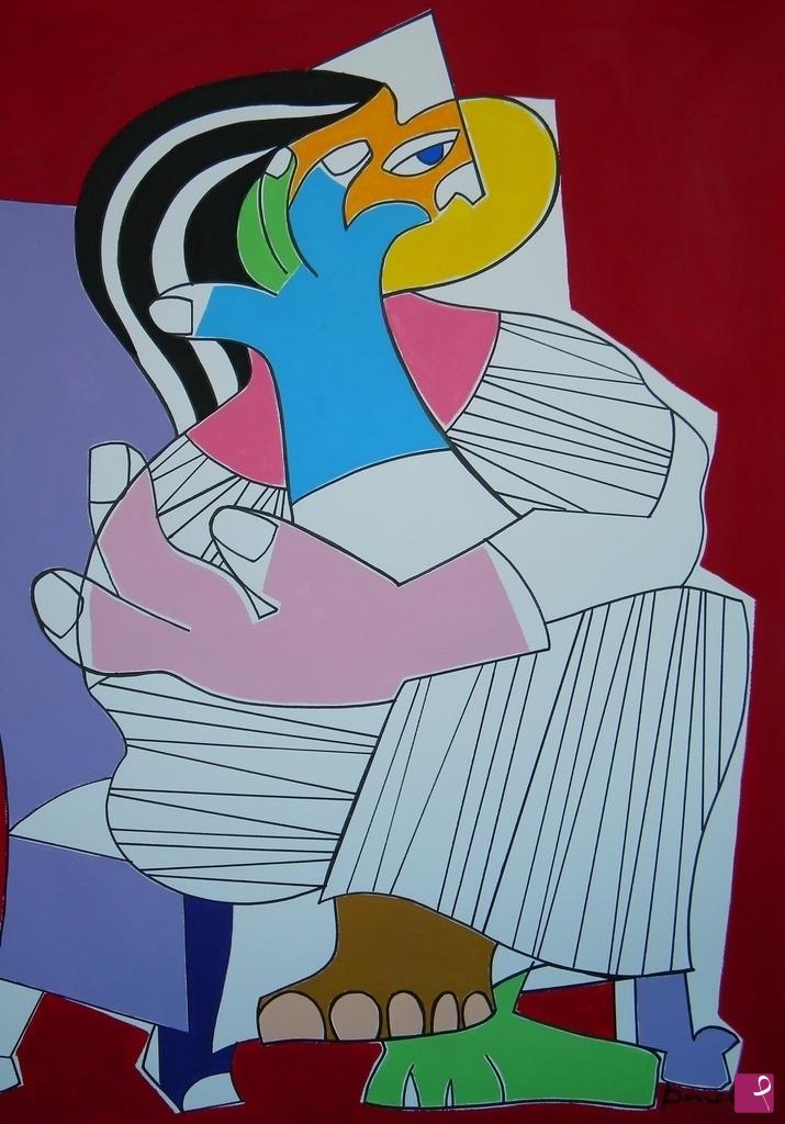 quadri in vendita online - Sitting woman
