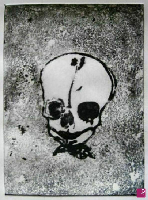 quadri in vendita online - Skeleton baby