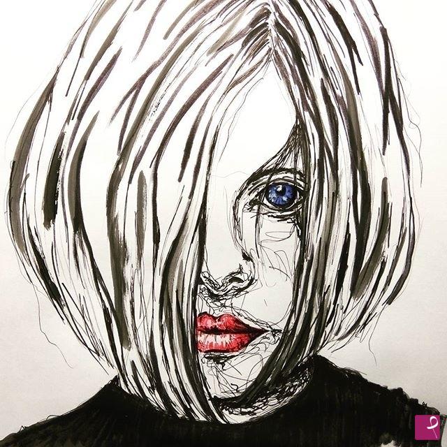 quadri in vendita online - Sketch of M